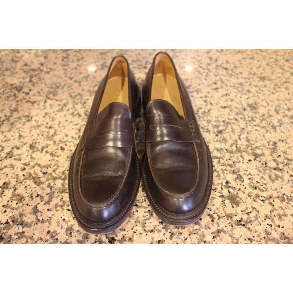 VICINI MENS brown leather loafer shoe size 42 us 11 (mens 710